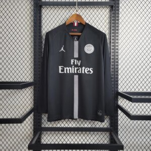 18-19 PSG Black Retro Long Sleeve Jersey