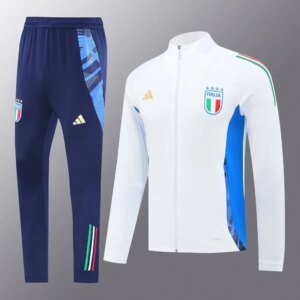 2024 Italy White Jacket Tracksuit