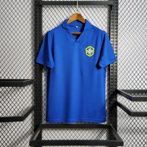 1957-1962 Brazil Away Blue Retro Jersey