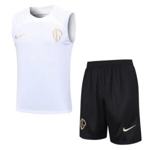 23-24 Corinthians White Training Vest Suit