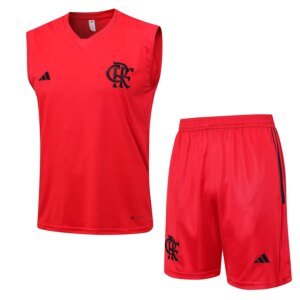 23-24 Flamengo Red Training Vest Suit