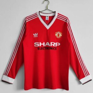 1983 Manchester United Home Long Sleeve Retro Jersey