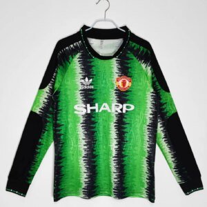 90-91 Manchester United Goal Keeper Green Long Sleeve Retro Jersey