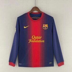 12-13 Barcelona Home Long Sleeve Retro Jersey