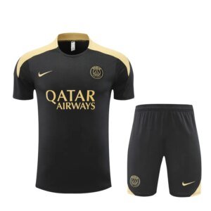 24-25 PSG Black and Gold Short Sleeve Training Suit