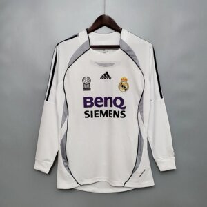 06-07 Real Madrid Home Long Sleeve Retro Jersey