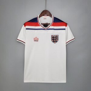 1982 England Home White Retro Jersey