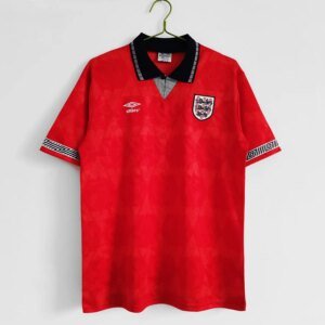 1990 England Away Red Retro Jersey