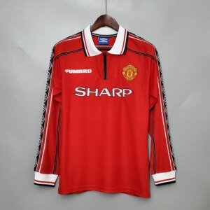 98-99  Manchester United Home Long Sleeve Retro Jersey