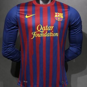 Barcelona Home Kit Long Sleeve Retro11-12