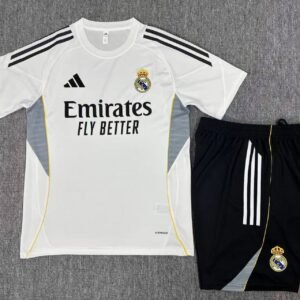 Real Madrid Short Sleeve White Training Suit 25-26