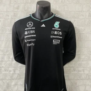 F1 Mercedes 2025 Black Long Sleeve