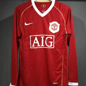 Manchester United Home Long Sleeve Kit Retro 08-09