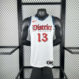 Poole#13 Washington Wizards 2025 NBA White Kit